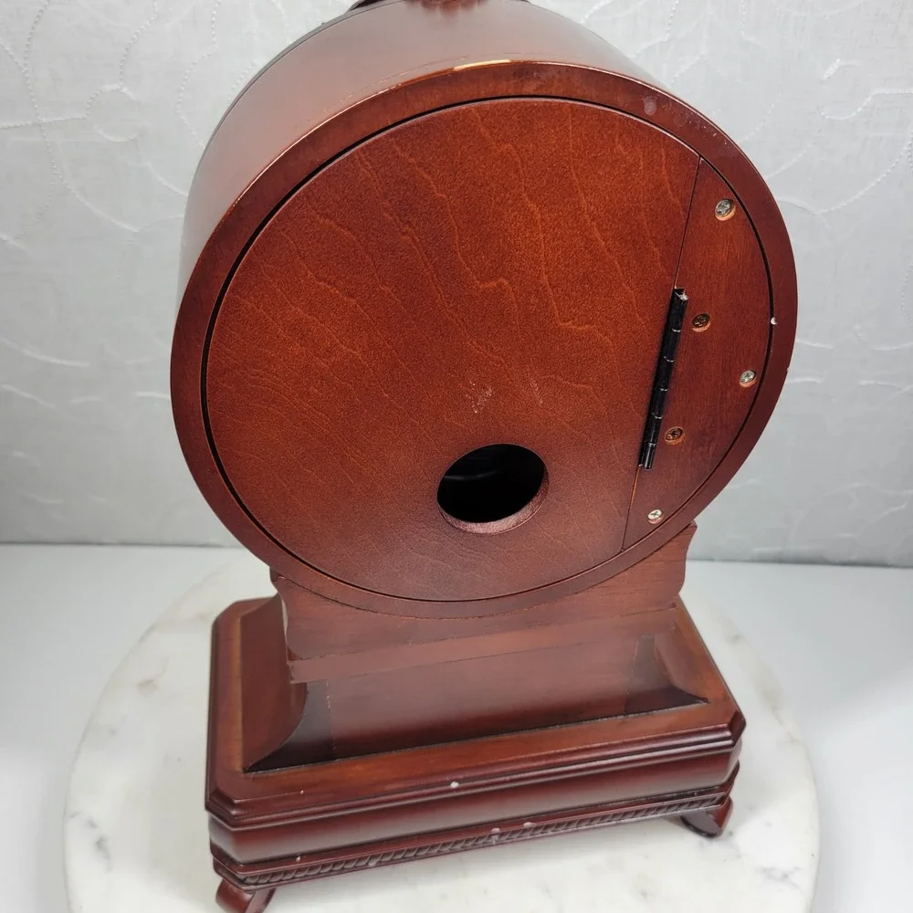 Bulova Rhapsody Mantel Clock Westminster Wood 3 Chime Battery Operated Drawer